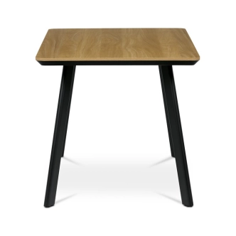 Jídelní stůl ZANVORPON 140x80, dub, černý kov