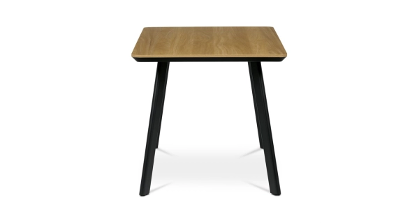 Jídelní stůl ZANVORPON 140x80, dub, černý kov