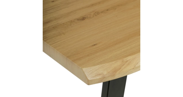 Jídelní stůl ZANYORAR 160x90, dekor divoký dub, černý kov