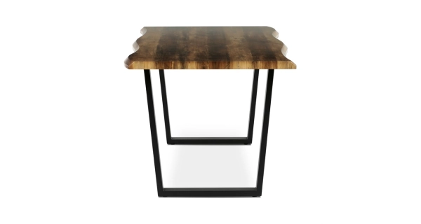 Jídelní stůl ZANYORAR 180x90, dekor staré dřevo, černý kov