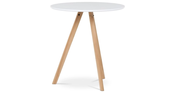 Jídelní stůl ZORYORXER, bílý matný lak, masiv buk