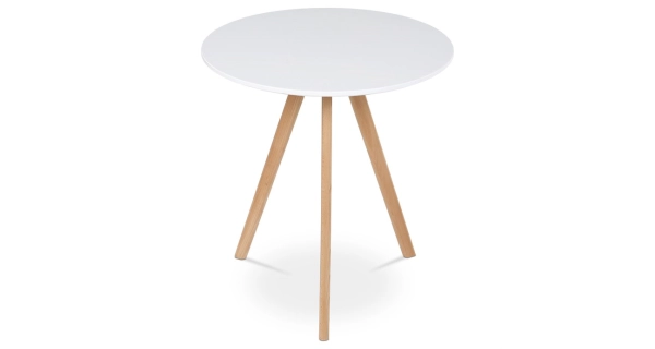 Jídelní stůl ZORYORXER, bílý matný lak, masiv buk