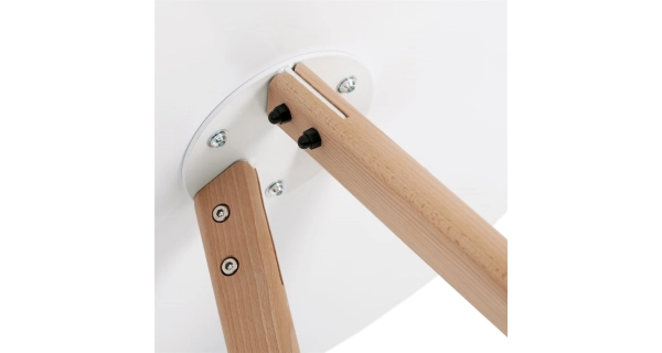 Jídelní stůl ZORYORXER, bílý matný lak, masiv buk