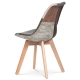 Jídelní židle AGOSTINO, hnědý patchwork/buk 