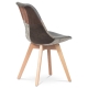 Jídelní židle AGOSTINO, hnědý patchwork/buk 