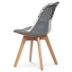 Jídelní židle AGOSTINO, šedý patchwork/buk 