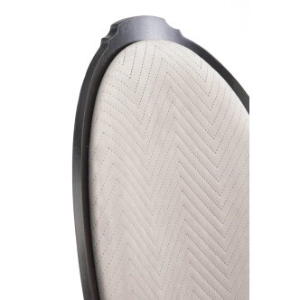 Jídelní židle AKOSIA, černá/béžová