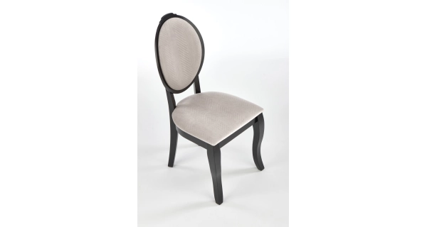 Jídelní židle AKOSIA, černá/béžová