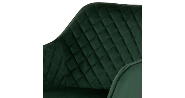 Jídelní židle BASSIE, zelená látka, černý kov