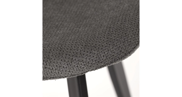 Jídelní židle BELIVLEM, šedá látka, černý kov