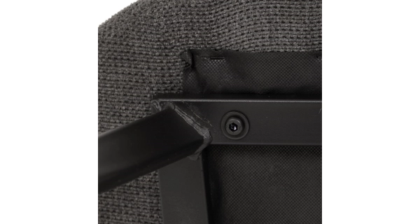 Jídelní židle BELIVLEM, šedá látka, černý kov