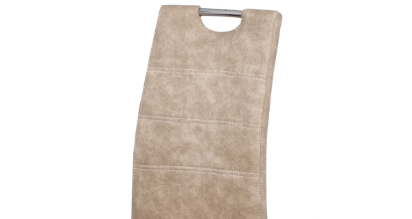 Jídelní židle BIANUS, látka krémová/chrom 