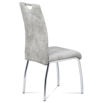 Jídelní židle BIANUS, stříbrná látka/chrom