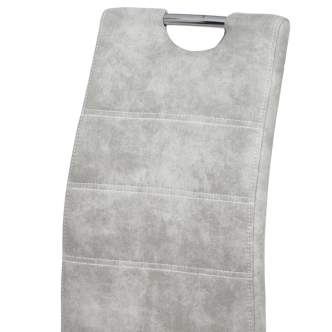 Jídelní židle BIANUS, stříbrná látka/chrom