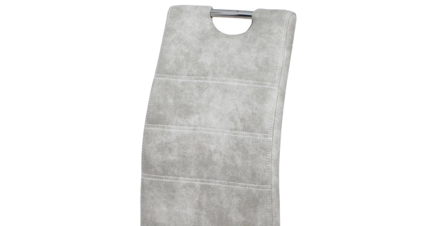 Jídelní židle BIANUS, stříbrná látka/chrom