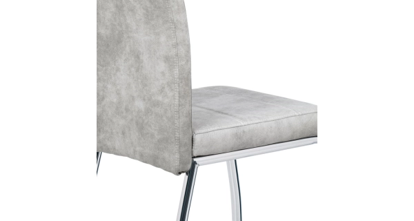 Jídelní židle BIANUS, stříbrná látka/chrom