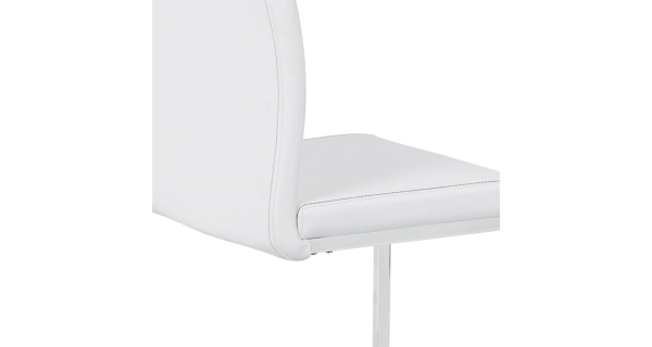 Jídelní židle BURLAT, bílá/chrom