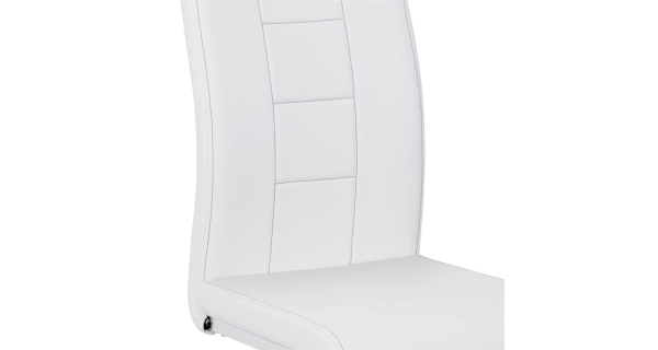 Jídelní židle BURLAT, bílá/chrom