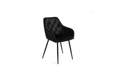 Jídelní židle CALRA, černá látka/kov