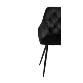 Jídelní židle CALRA, černá látka/kov