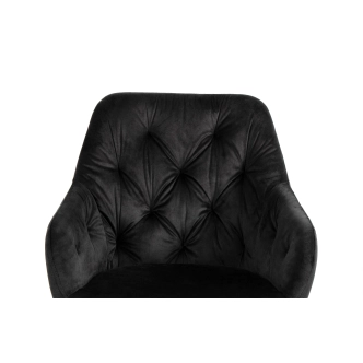 Jídelní židle CALRA, černá látka/kov