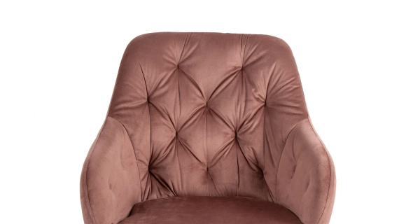 Jídelní židle CALRA, růžová látka/kov