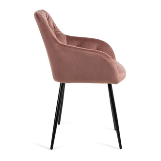 Jídelní židle CALRA, růžová látka/kov