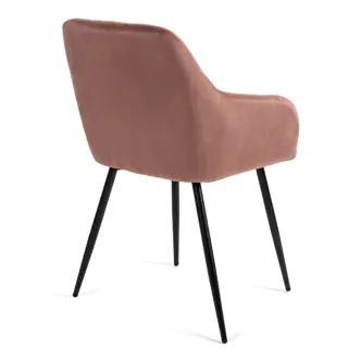 Jídelní židle CALRA, růžová látka/kov
