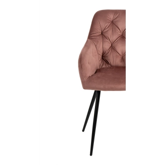 Jídelní židle CALRA, růžová látka/kov