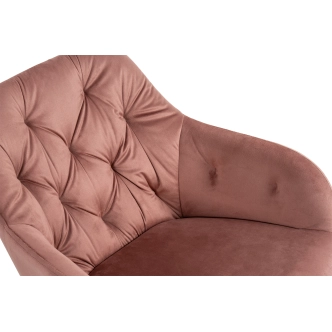 Jídelní židle CALRA, růžová látka/kov