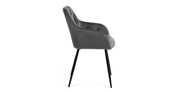 Jídelní židle CALRA, šedá látka/kov