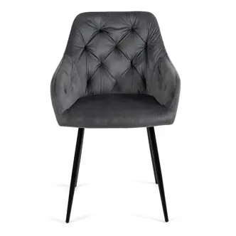 Jídelní židle CALRA, šedá látka/kov