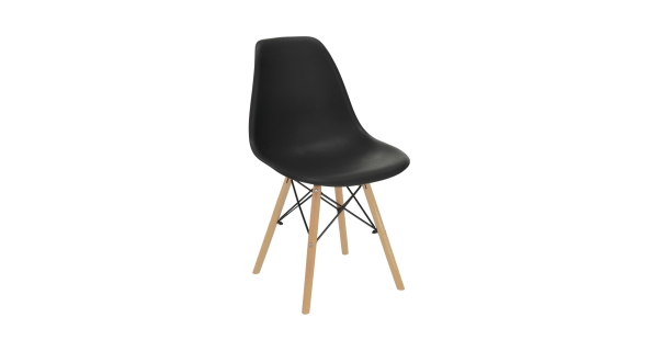 Jídelní židle CHARLISA, černá/buk