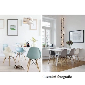 Jídelní židle CHARLISA, černá/buk