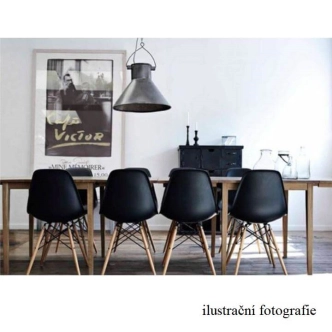 Jídelní židle CHARLISA, černá/buk