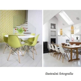 Jídelní židle CHARLISA, černá/buk