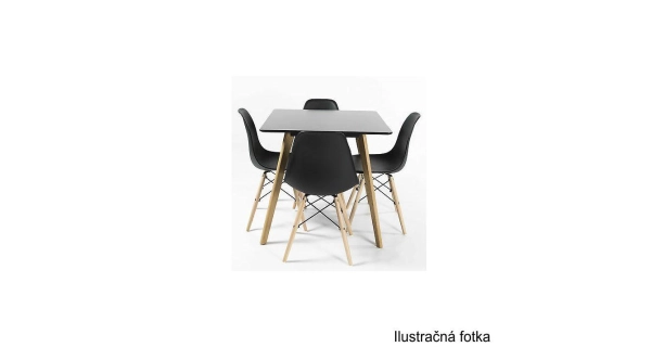 Jídelní židle CHARLISA, černá/buk