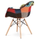 Jídelní židle COLURNA, patchwork/masiv buk