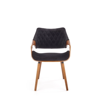 Jídelní židle COMPTON, černá/ořech