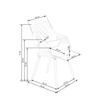 Jídelní židle COMPTON, černá/ořech