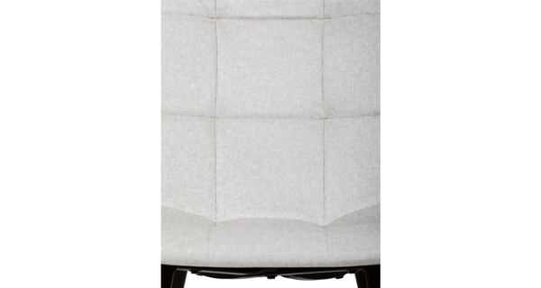 Jídelní židle DORELYOR, bílá látka, černý kov