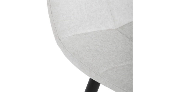 Jídelní židle DORELYOR, bílá látka, černý kov