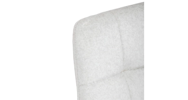 Jídelní židle DORELYOR, bílá látka, černý kov