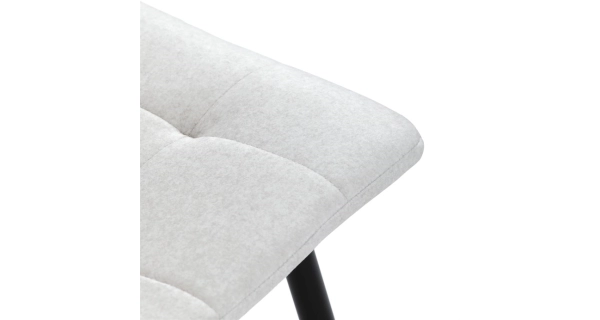 Jídelní židle DORELYOR, bílá látka, černý kov