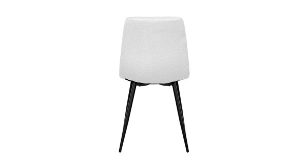 Jídelní židle DORELYOR, bílá látka, černý kov