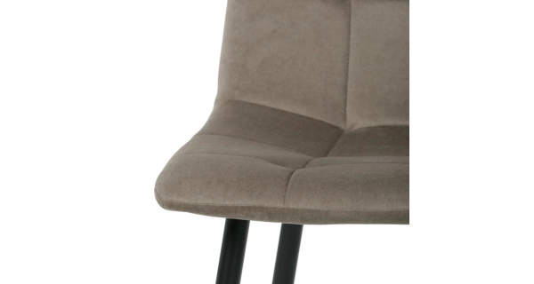 Jídelní židle DORELYOR, cappuccino látka, černý kov