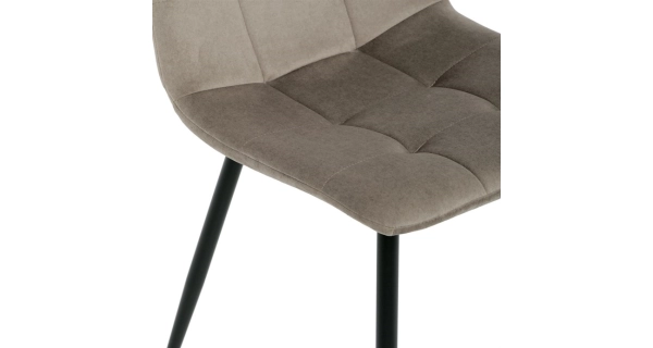 Jídelní židle DORELYOR, cappuccino látka, černý kov