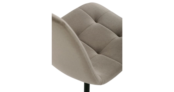 Jídelní židle DORELYOR, cappuccino látka, černý kov