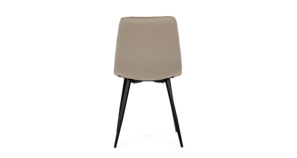 Jídelní židle DORELYOR, cappuccino látka, černý kov