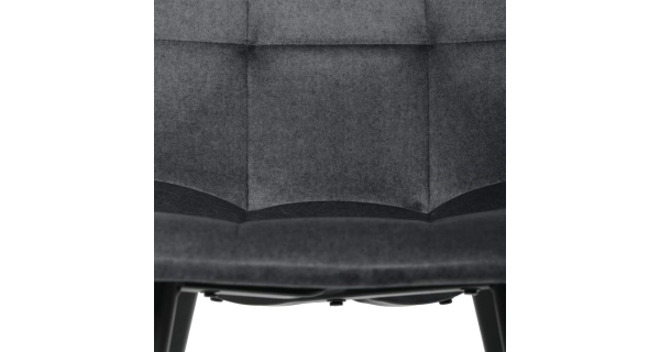 Jídelní židle DORELYOR, šedá látka, černý kov